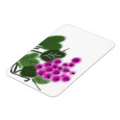 紫色の葡萄と緑葉の マグネット (左側)