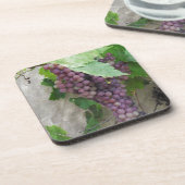 紫色の葡萄オンつる植物 コースター (左側)