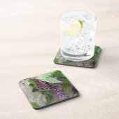 紫色の葡萄オンつる植物 コースター (右側)