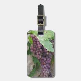 紫色の葡萄オンつる植物 ラゲッジタグ