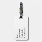 紫色の葡萄オンつる植物 ラゲッジタグ (裏面縦)