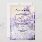 紫色の葬儀招待状 招待状 (裏面)