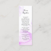 紫色の葬式しおり、葬儀記念カード スキニー名刺 (裏面)