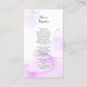 紫色の葬式しおり、葬儀記念カード 名刺 (裏面)