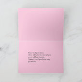 紫色の薄紫の藤色の蘭、感動的な引用文 カード (内部)