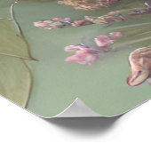 紫色の薄紫ピンクの花の束が美しい ポスター (角)