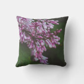 紫色の薄紫花の後の雨の装飾用クッション クッション (裏面)