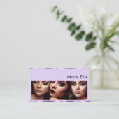 紫色の薄紫製品ラベルとロゴ写真Glam 名刺 (スタンド正面)