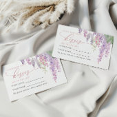 紫色の藤どのように多くのキスシャワーゲームカード プレイスカード