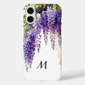 紫色の藤の優雅な花の水彩 Case-Mate iPhoneケース (裏面)