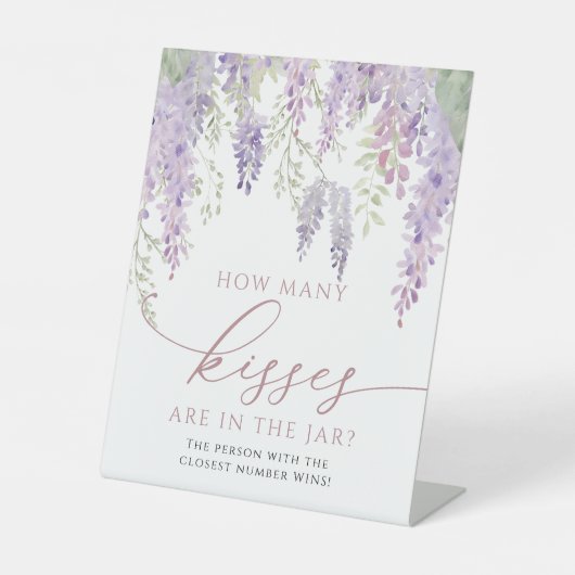 紫色の藤の花 ジャルに入っているキスの数はいくつ? 台座サイン (正面)