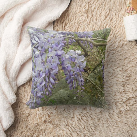 紫色の藤 クッション (ブランケット)