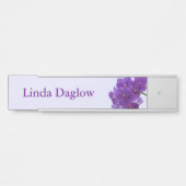紫色の蘭のぶら下がったな壁の机のドアの名札 サインプレート (正面)