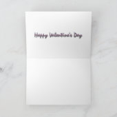 紫色の蘭のバレンタインデーカード シーズンカード (内部)