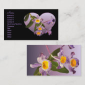 紫色の蘭の名刺 名刺 (正面/裏面)