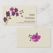 紫色の蘭の名刺 名刺 (正面/裏面)
