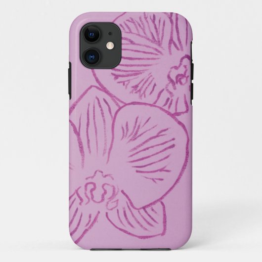紫色の蘭の抽象美術 Case-Mate iPhoneケース (裏面)