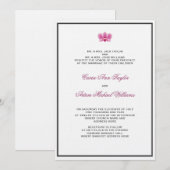 紫色の蘭の招待状 招待状 (正面/裏面)