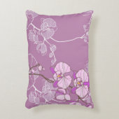 紫色の蘭パターン アクセントクッション (正面(垂直))