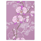 紫色の蘭パターン クリップボード (裏面)