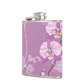紫色の蘭パターン フラスク (左)
