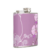 紫色の蘭パターン フラスク (右)