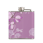 紫色の蘭パターン フラスク (裏面)