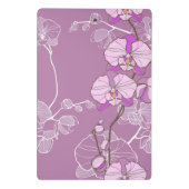 紫色の蘭パターン ミニクリップボード (裏面)