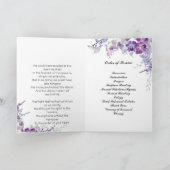 紫色の蘭及びハチドリの葬式プログラム プログラム (内部)