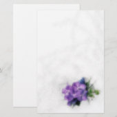 紫色の蘭1 便箋 (正面/裏面)