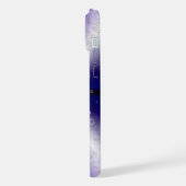 紫色の虹に落ちる雨滴 iPhoneケース (左側面)