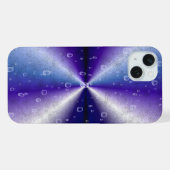 紫色の虹に落ちる雨滴 iPhoneケース (裏面横)