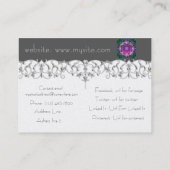 紫色の虹のケルト結び目模様 名刺 (裏面)