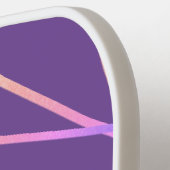 紫色の虹のジオメトパーソナライズされたリ名 ピックルボールラケット (左詳細)