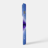 紫色の虹の雨滴 iPhoneケース (左側面)