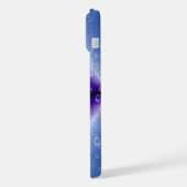 紫色の虹の雨滴 iPhoneケース (左側面)