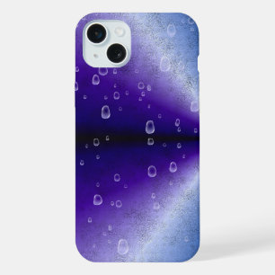 紫色の虹の雨滴 iPhone 15 PLUSケース