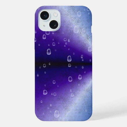 紫色の虹の雨滴 iPhoneケース (裏面)