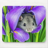 紫色の虹彩のマウス マウスパッド (正面)