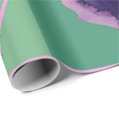 紫色の虹彩の花の水色 ラッピングペーパー (ロールコーナー)