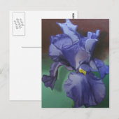 紫色の虹彩はがき（縦） ポストカード (正面/裏面)
