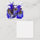 紫色の虹彩花の渦巻きフラット ノートカード (正面/裏面)