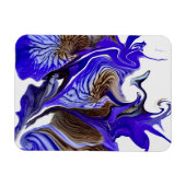 紫色の虹彩花の渦巻き柔軟 マグネット (横)