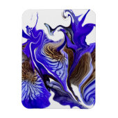 紫色の虹彩花の渦巻き柔軟 マグネット (縦)