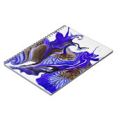 紫色の虹彩花の渦巻き渦巻き ノートブック (左側)