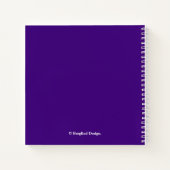 紫色の虹彩花カスタマイズ可能な虹彩名フローラ ノートブック (裏面)