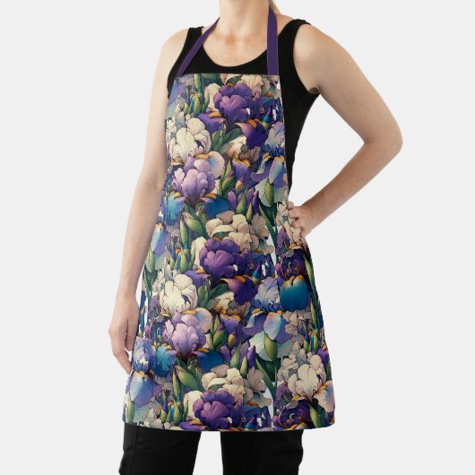 紫色の虹彩花フローラ園芸花園 エプロン (インサイチュ)