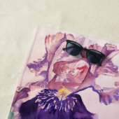 紫色の虹彩花水カラーフローラビーチタオル ビーチタオル (インサイチュ)