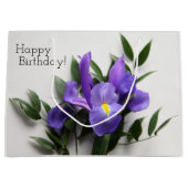 紫色の虹彩配列 ラージペーパーバッグ (正面)