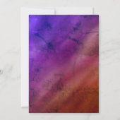 紫色の虹色ブラシ仕上げ金属グリッタークリスマス 招待状 (裏面)